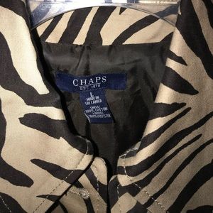 Chaps long zebra coat